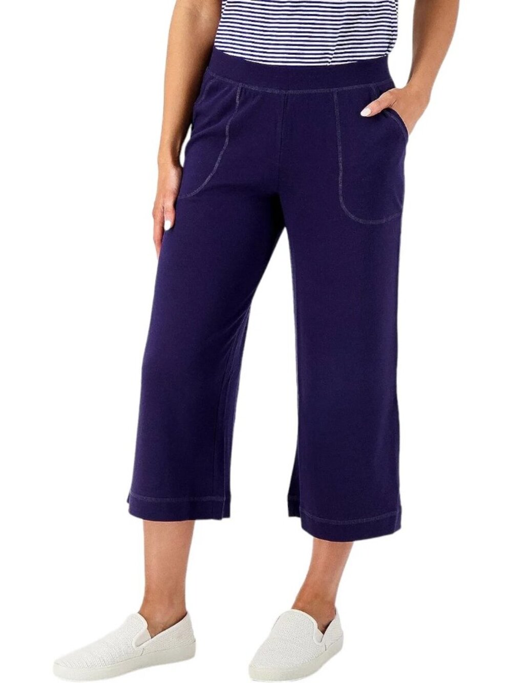 Koolaburra by UGG Pants Size Small Interlock Cropped Indigo Navy Cotton Poly NEW